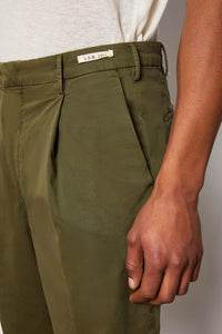 Garment-dyed miles pants - green dark green