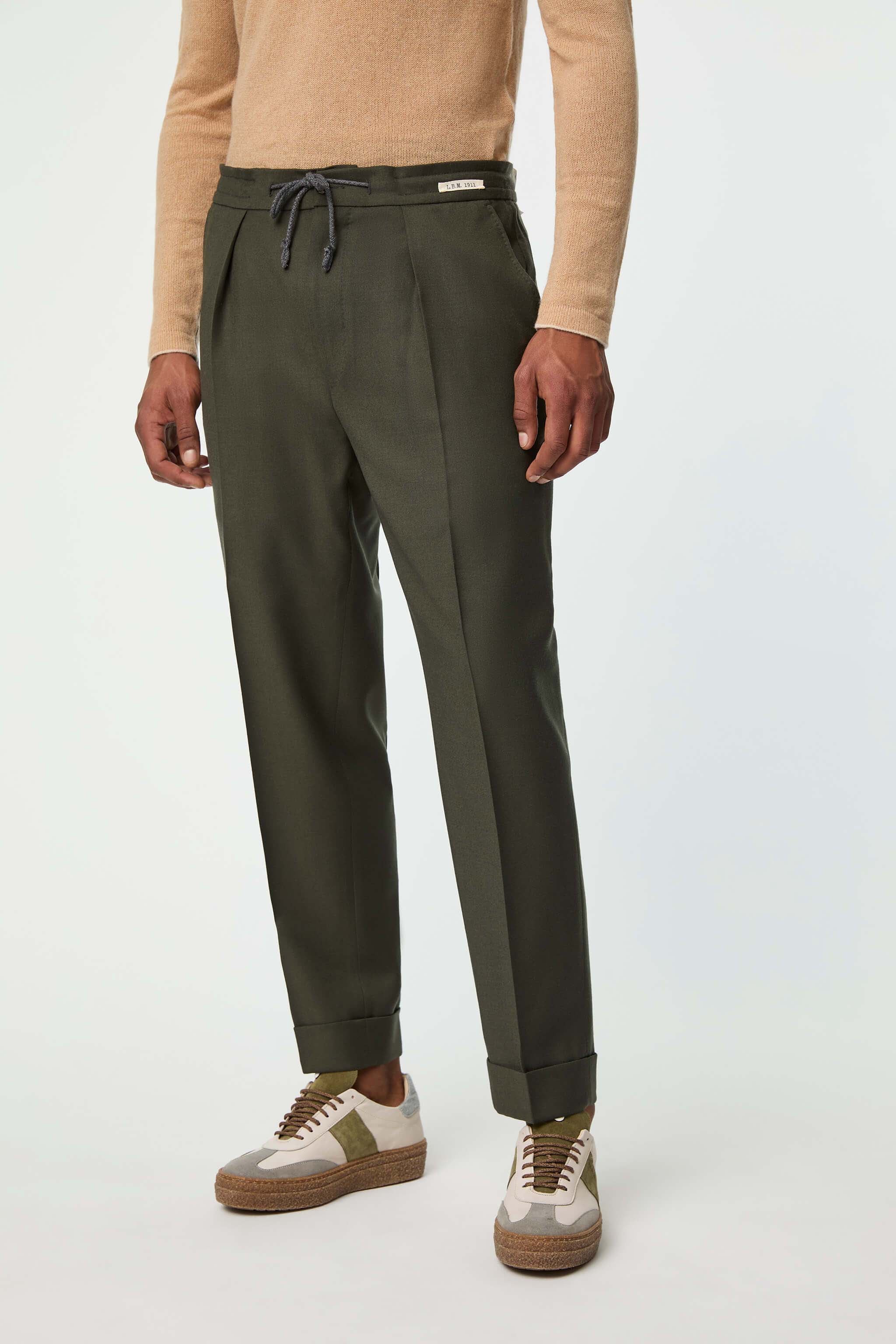 LESTER pants in dark green