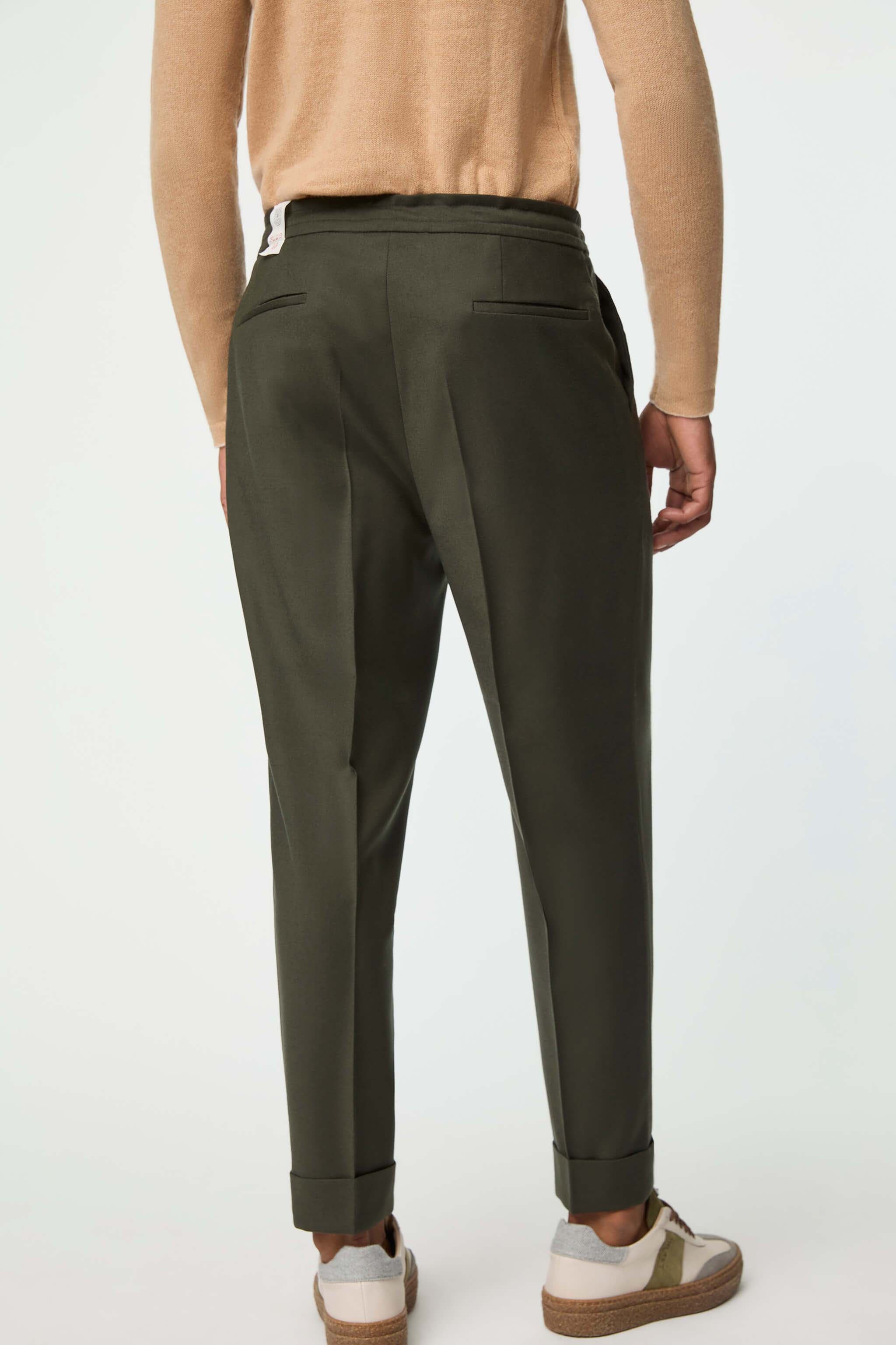 LESTER pants in dark green