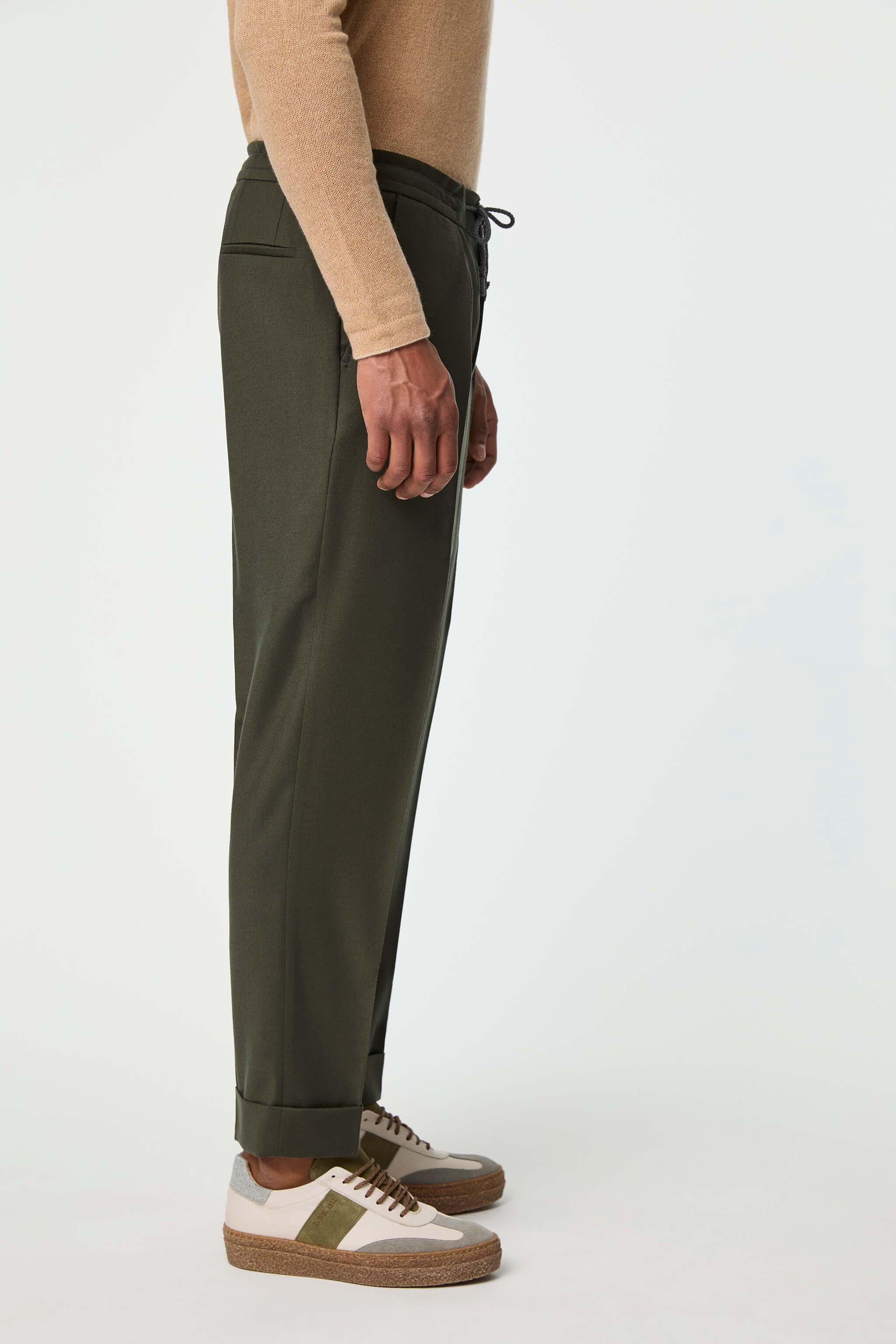 LESTER pants in dark green