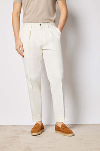 Garment-dyed duke pants - white white