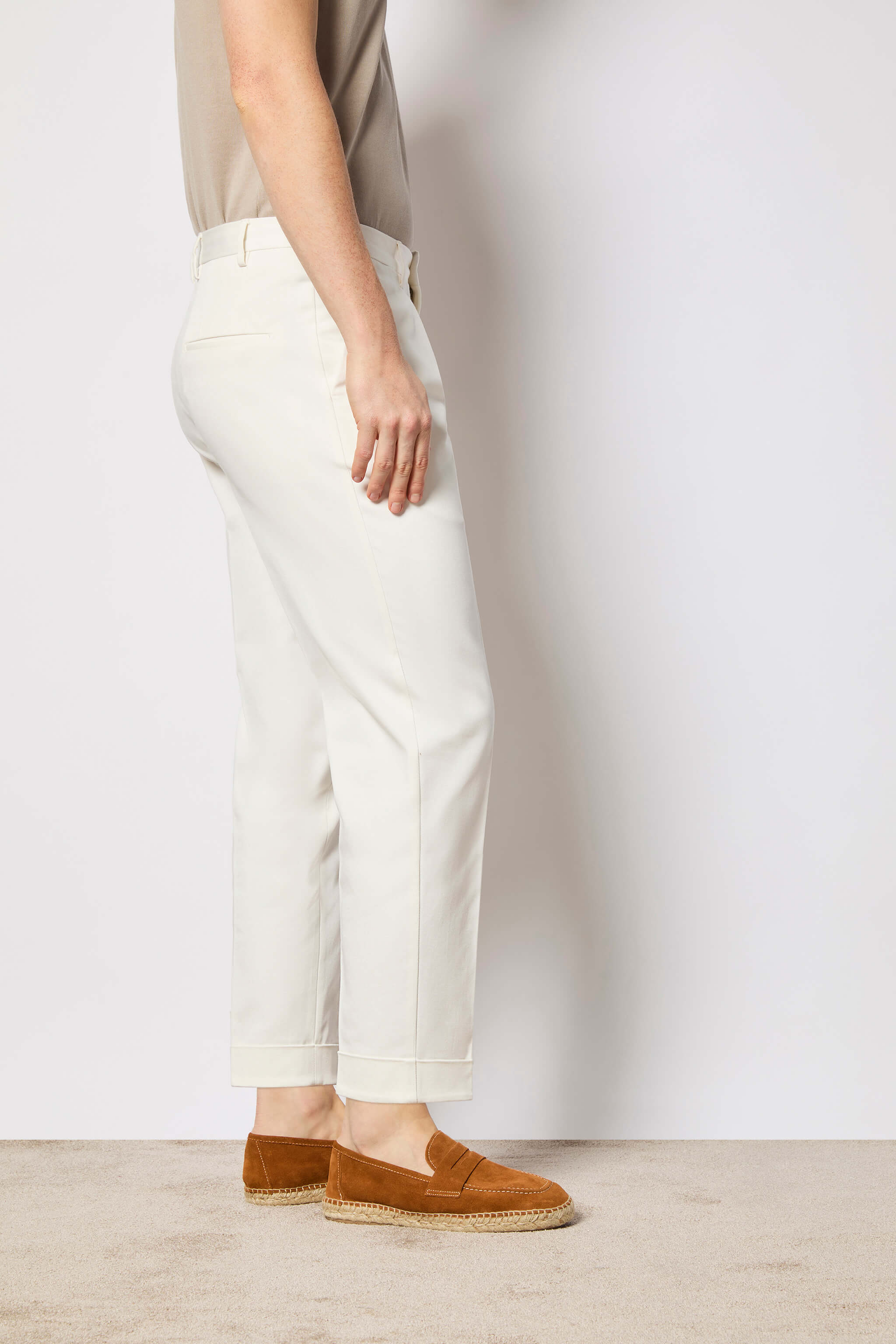 Garment-dyed DUKE pants - white