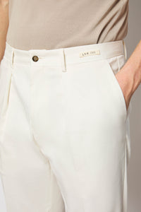 Garment-dyed duke pants - white white