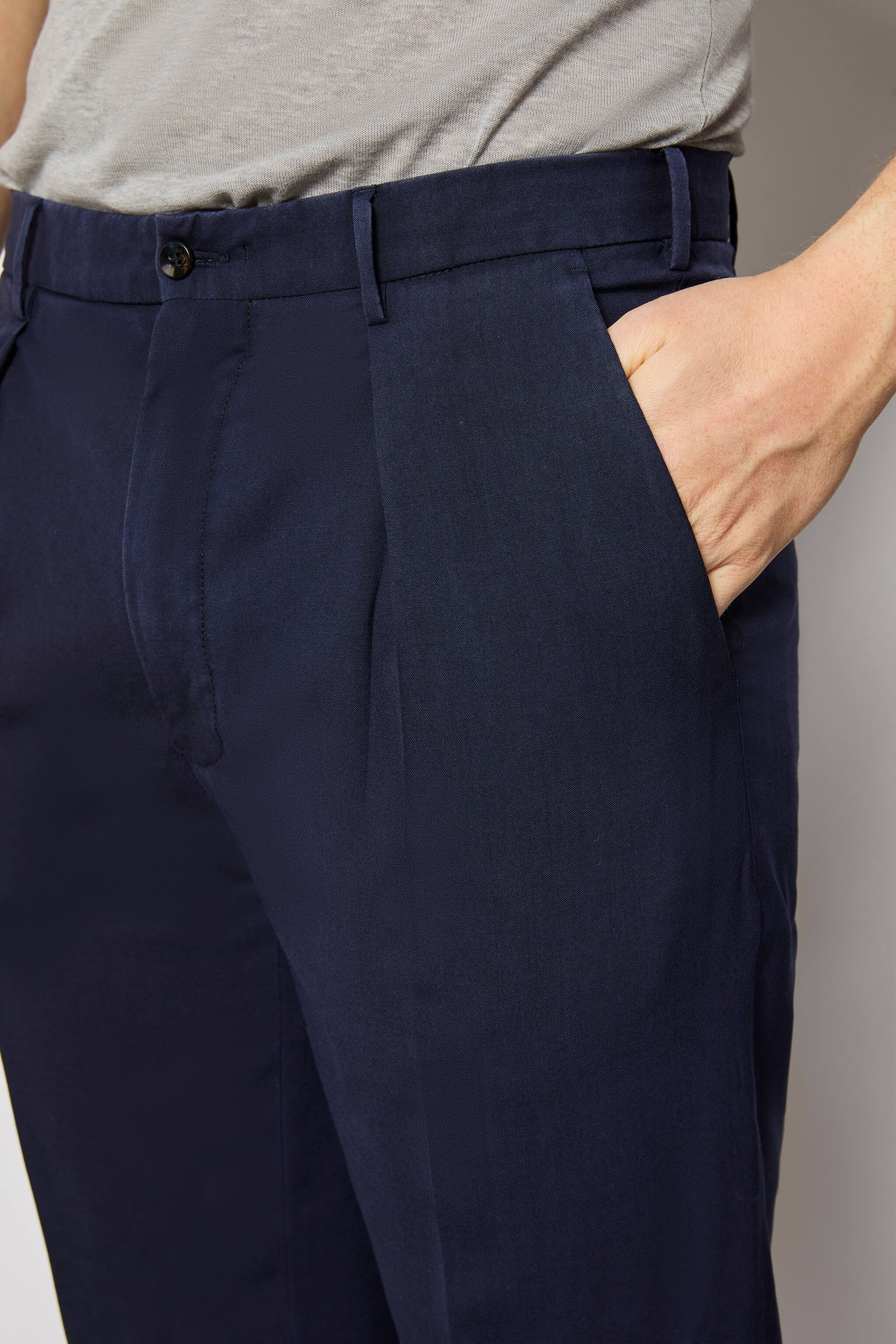 Garment-dyed DUKE pants - midnight blue