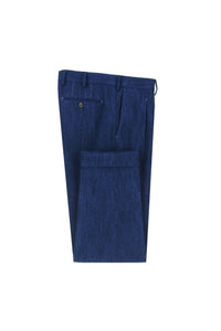 Pantalone jaco sartorial indigo blu denim blu