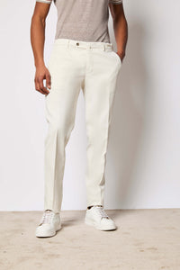 Garment-dyed ray pants - white white