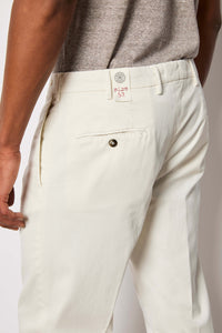 Garment-dyed ray pants - white white