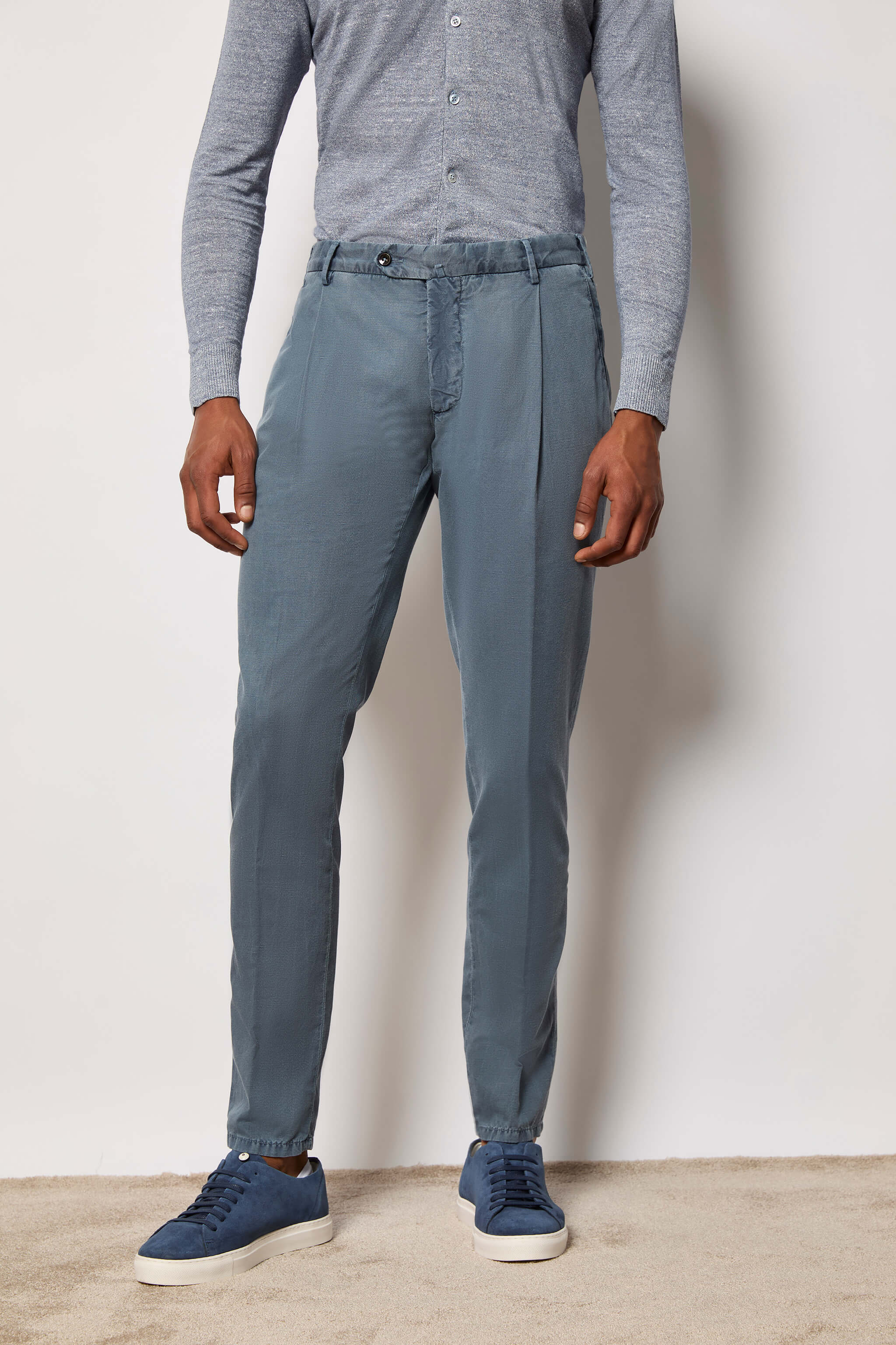 MUDDY pants garment-dyed - powder blue