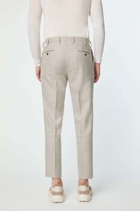 Michael pants in houndstooth beige