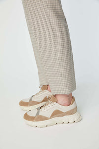 Michael pants in houndstooth beige