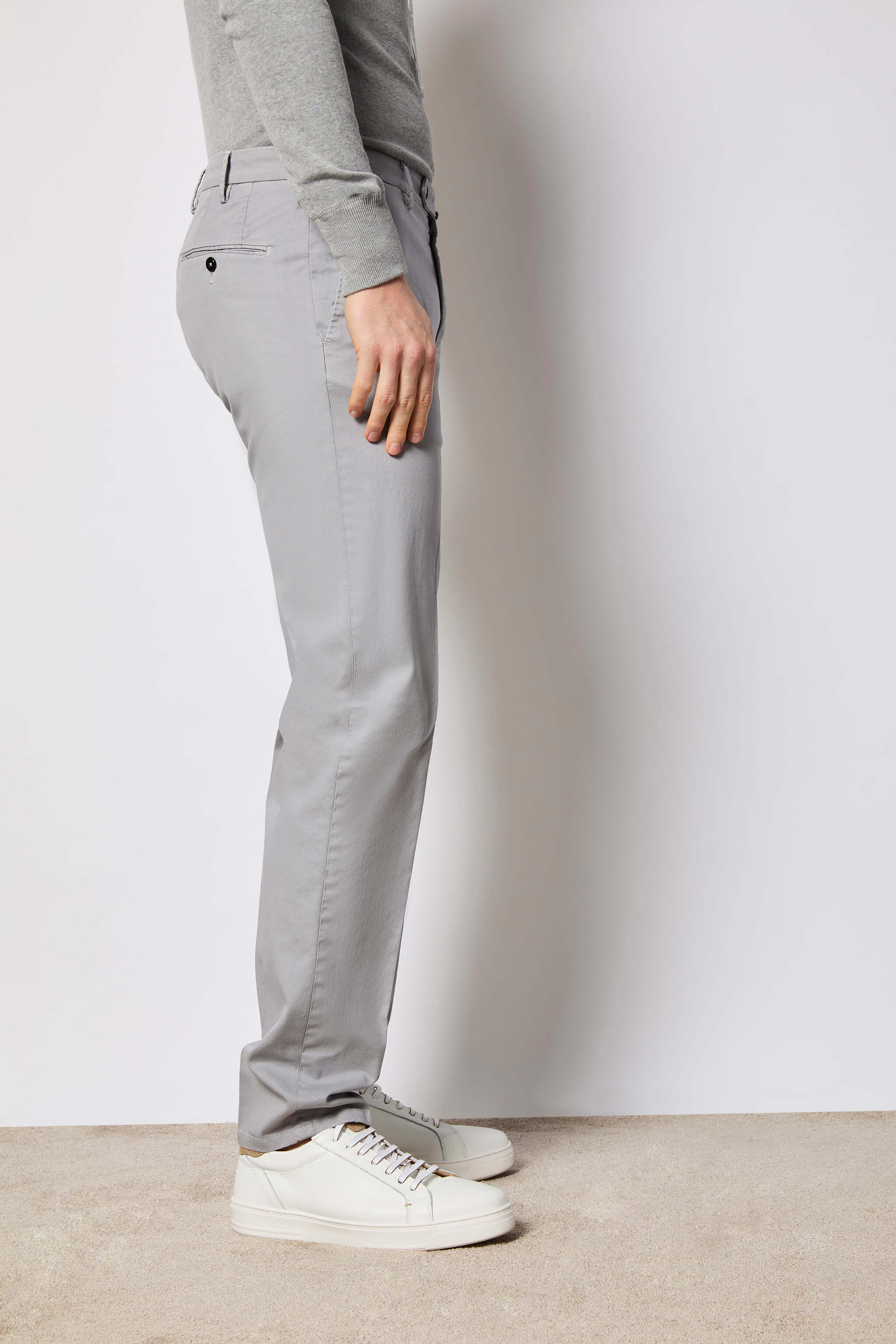 Garment-dyed ELTON pants - gray