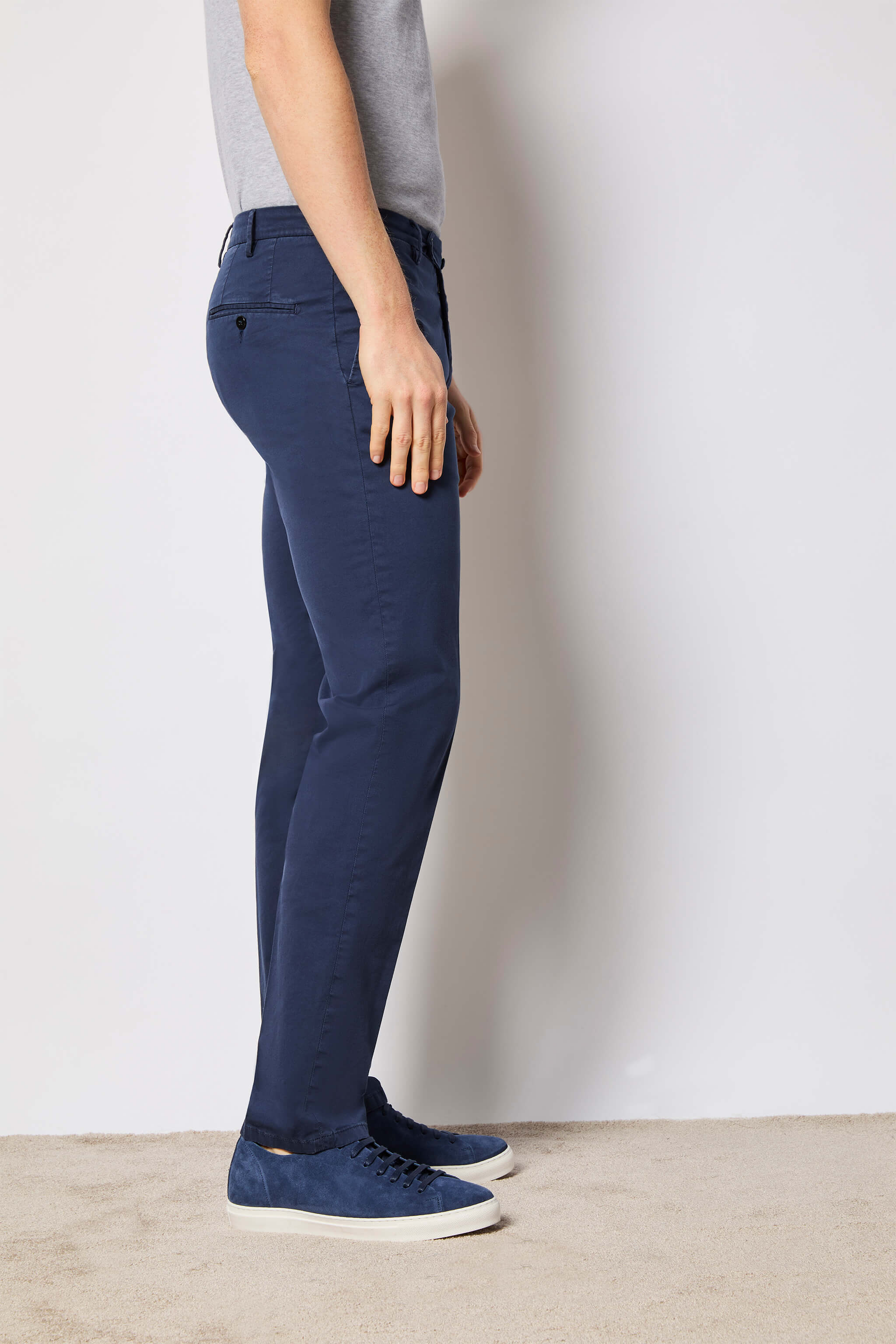 Garment-dyed ELTON pants - dark blue