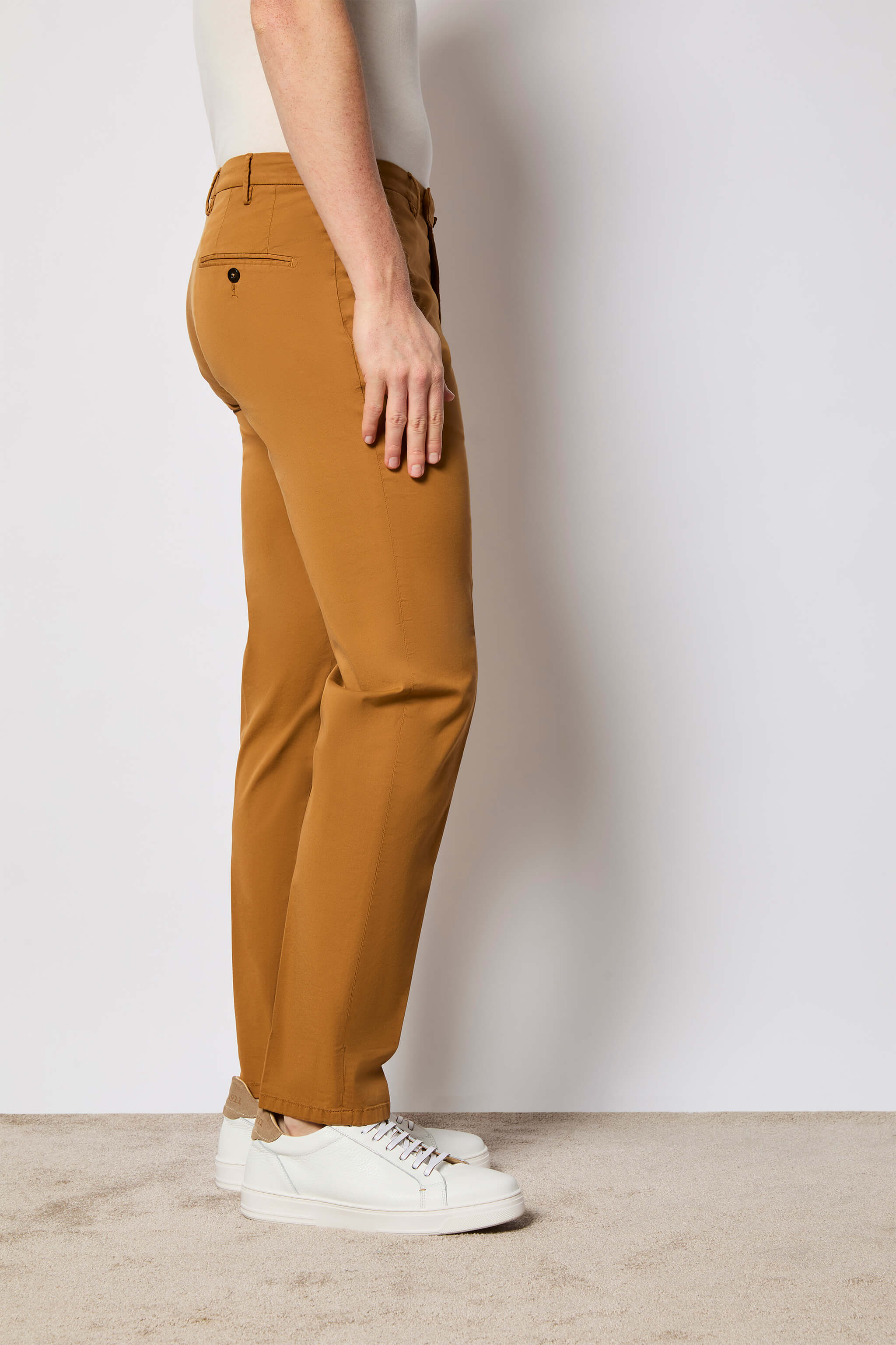 Garment-dyed ELTON pants - camel