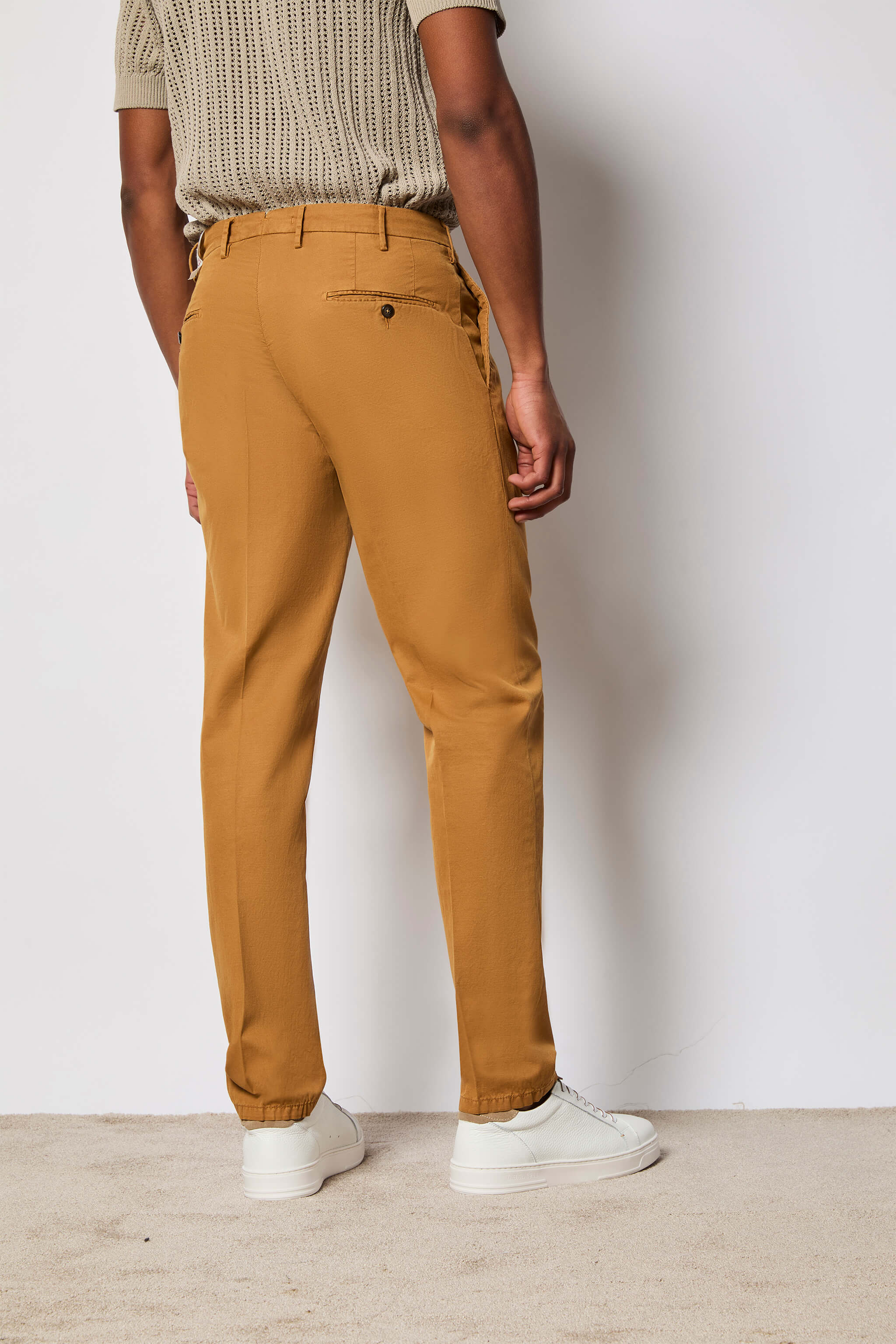 Garment-dyed ELTON pants - ochre