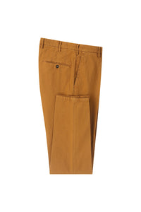 Garment-dyed elton pants - ochre yellow