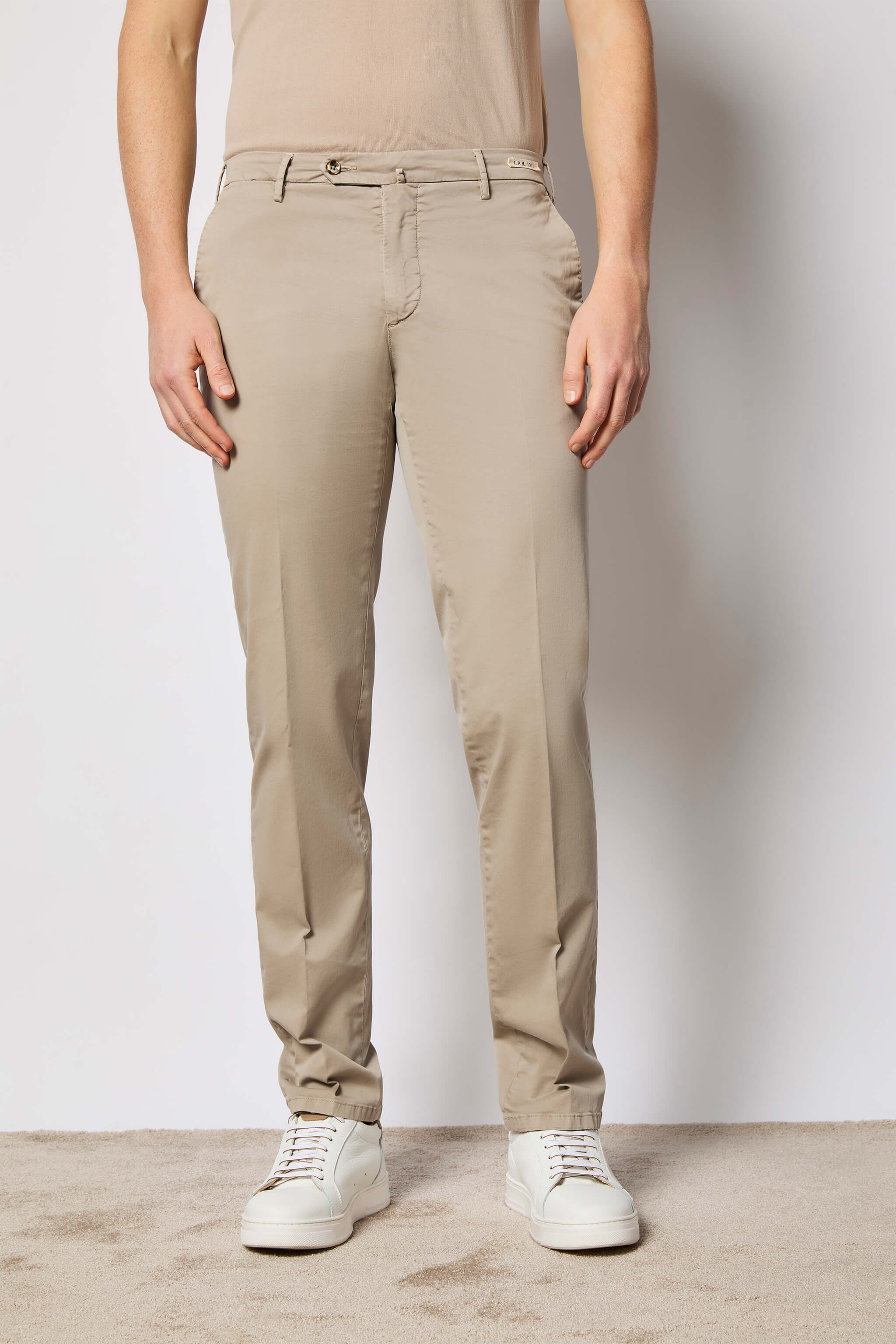 Garment-dyed ELTON pants - beige