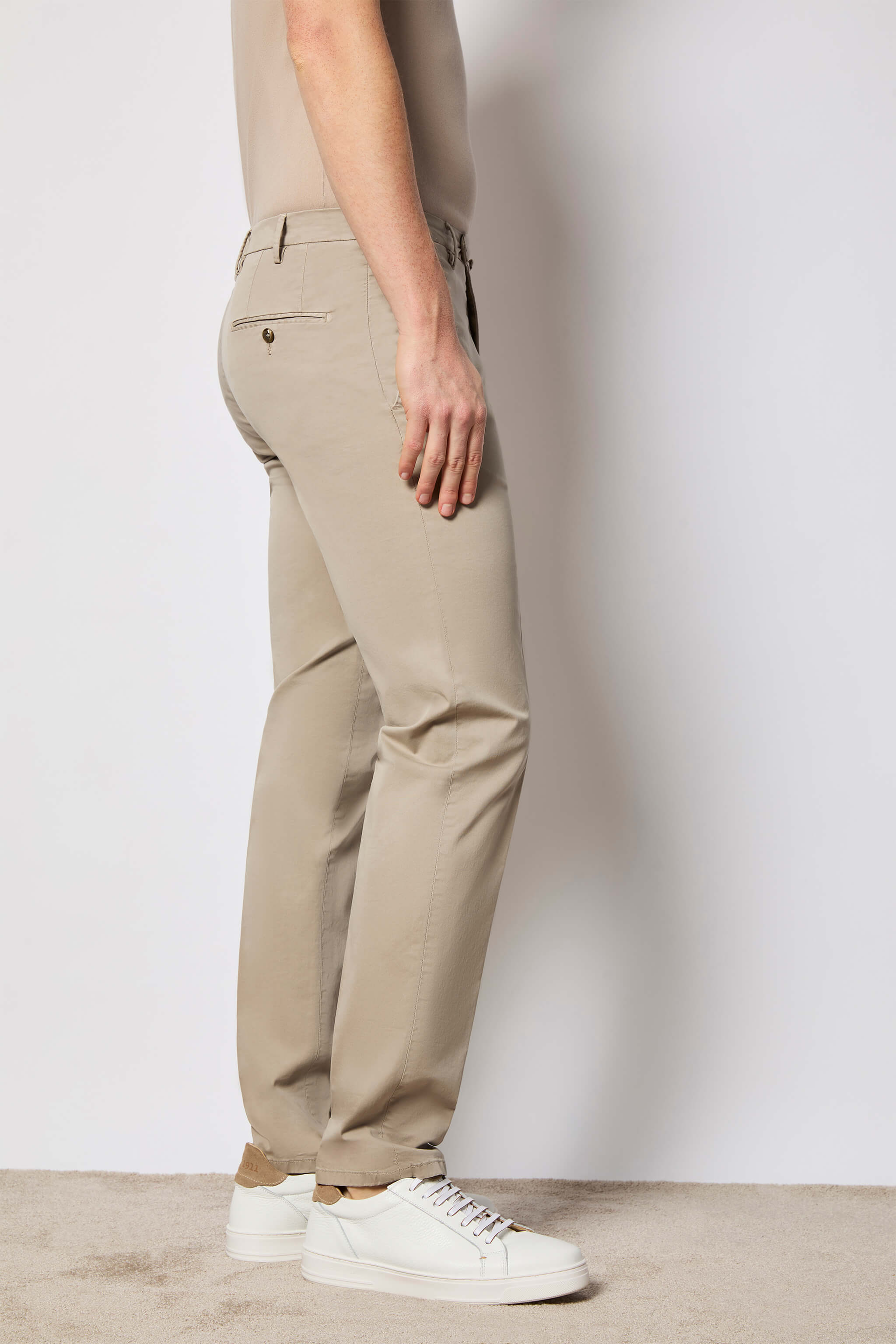 Garment-dyed ELTON pants - beige