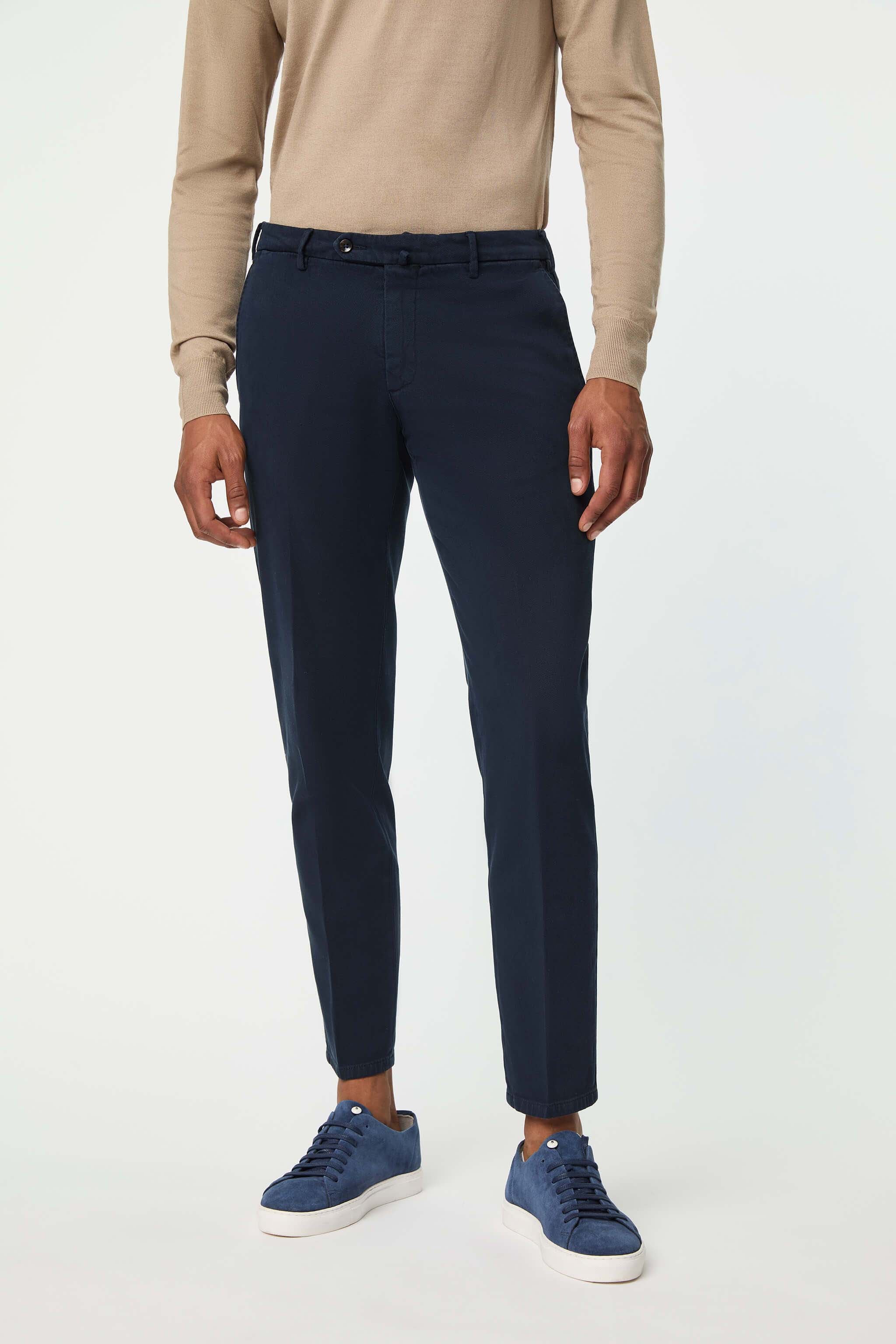 Garment-dyed ELTON pants in blue