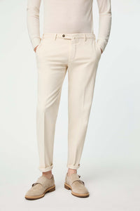 Garment-dyed elton pants off-white white