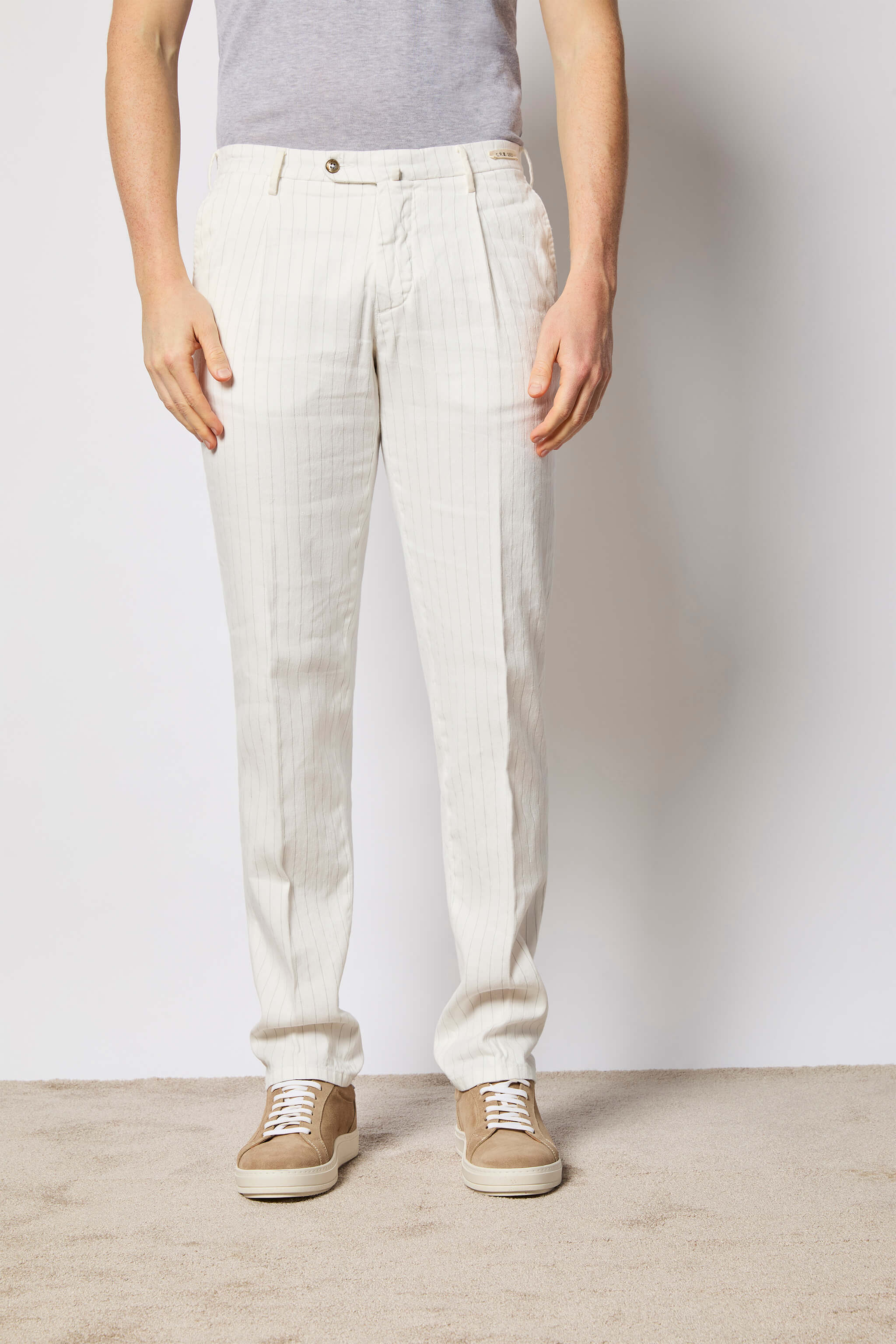 Garment-dyed MICHAEL pants - white