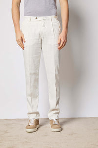 Garment-dyed michael pants - white white