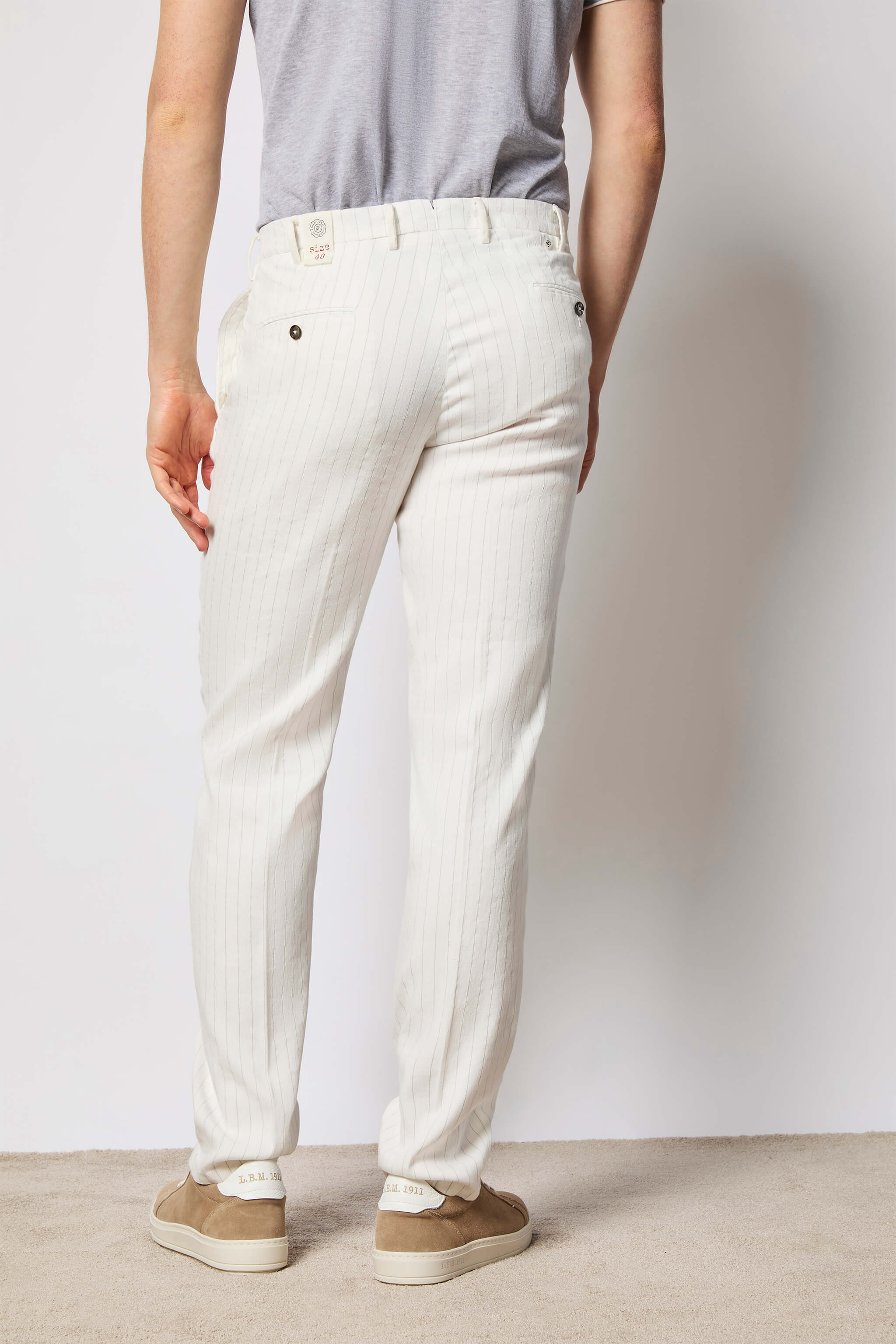 Garment-dyed MICHAEL pants - white