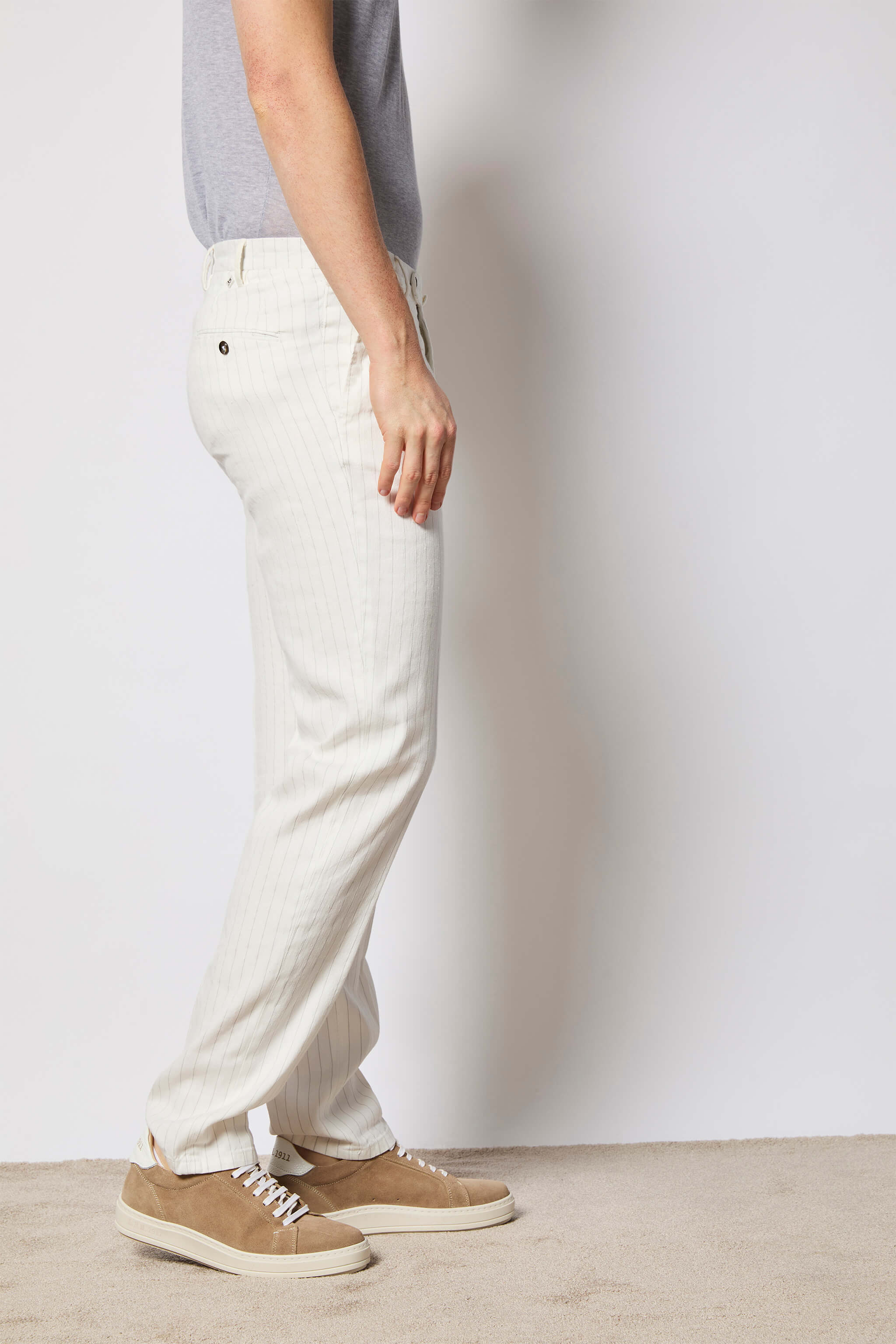 Garment-dyed MICHAEL pants - white