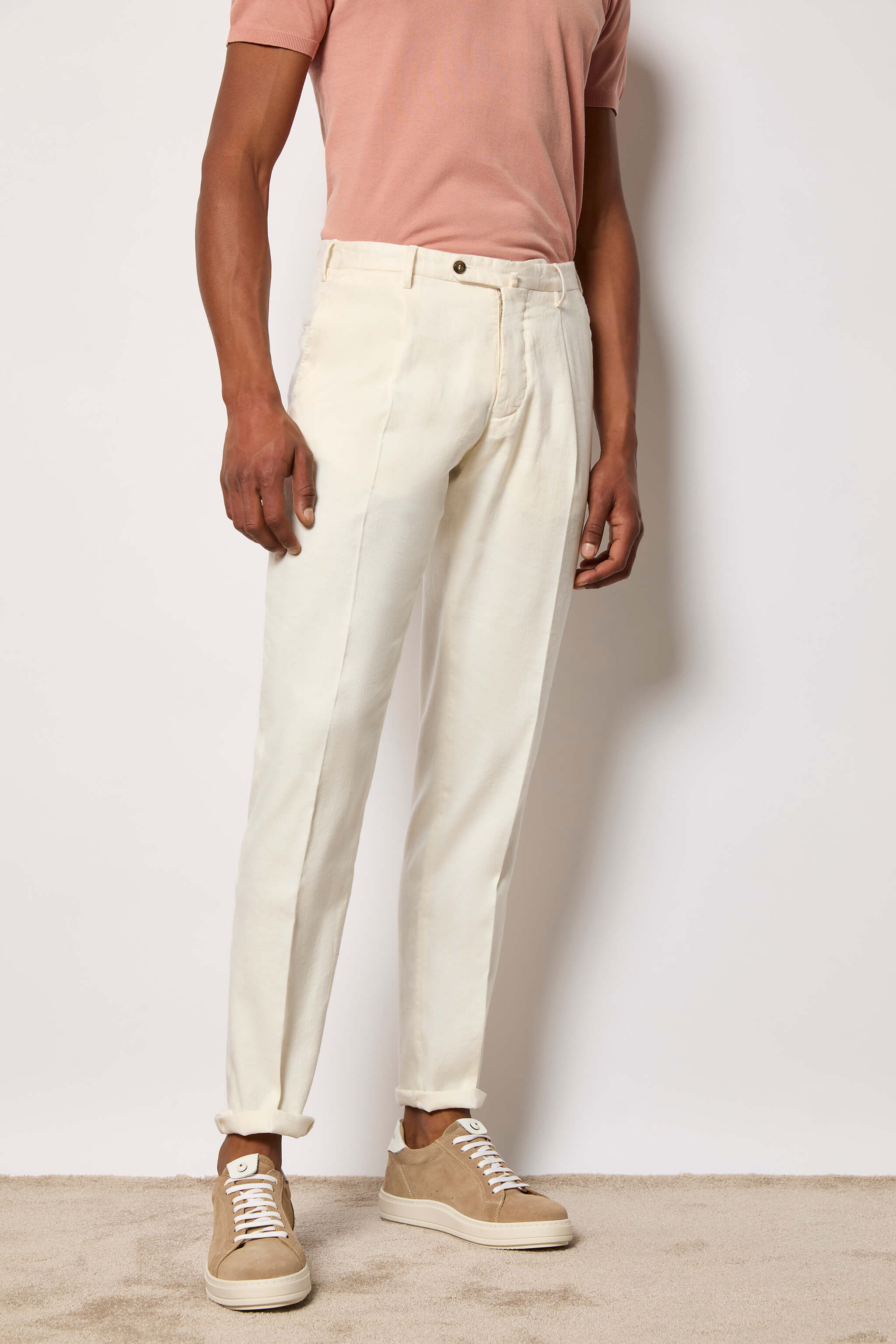 Garment-dyed MICHAEL pants white