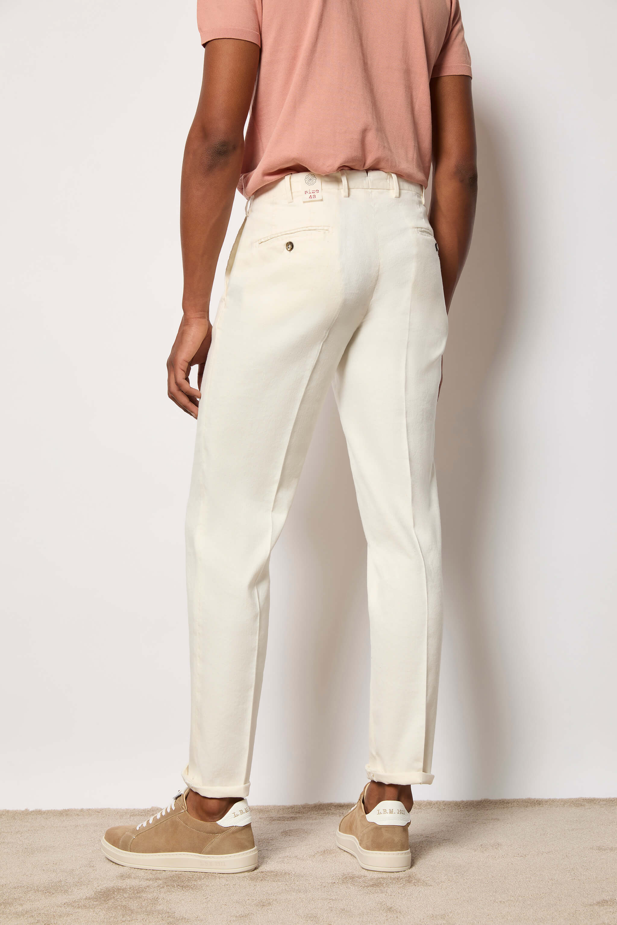 Garment-dyed MICHAEL pants white