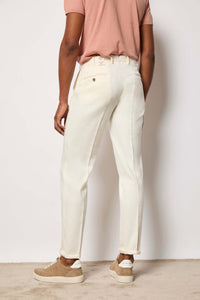 Garment-dyed michael pants white white