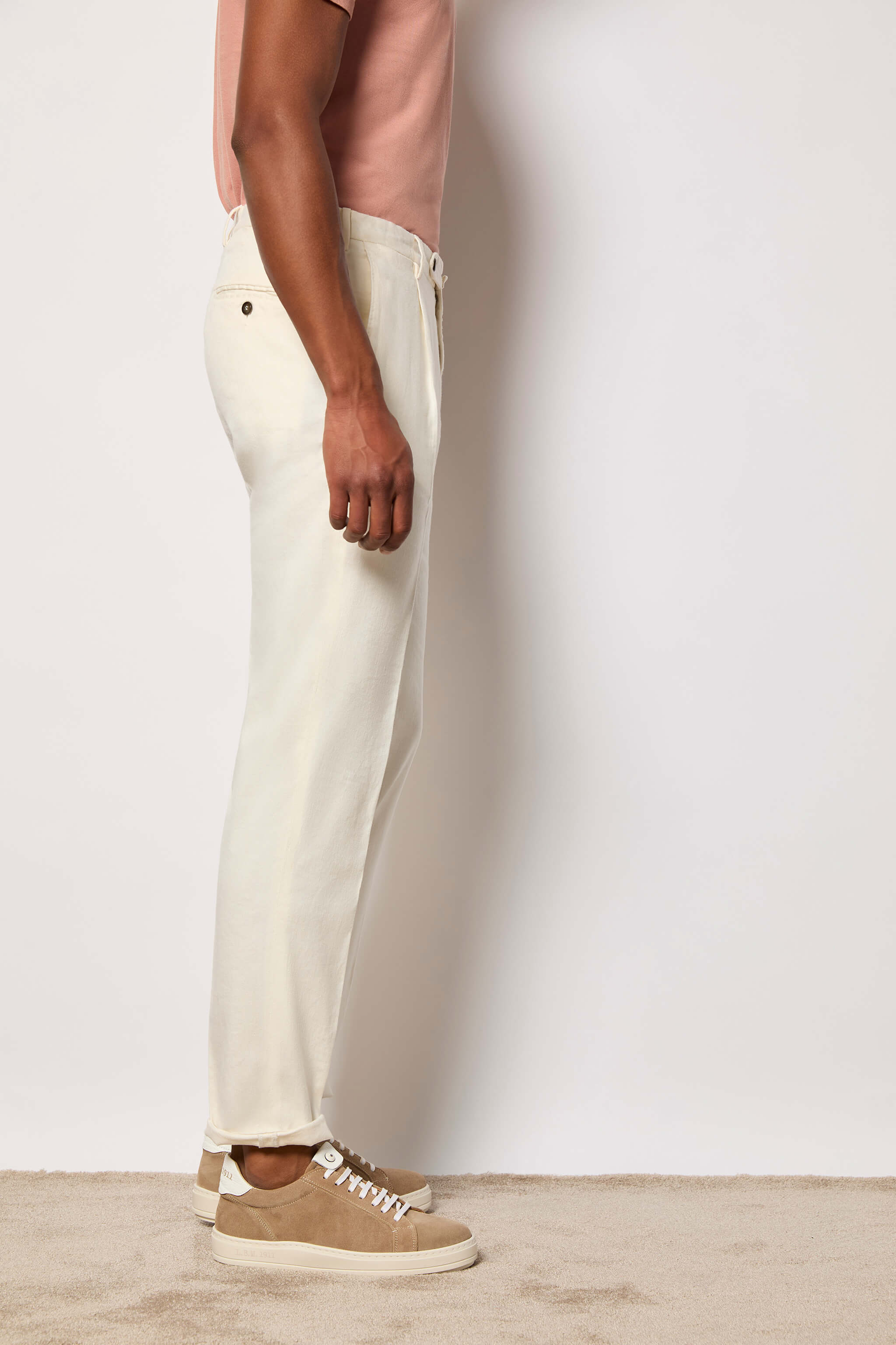 Garment-dyed MICHAEL pants white