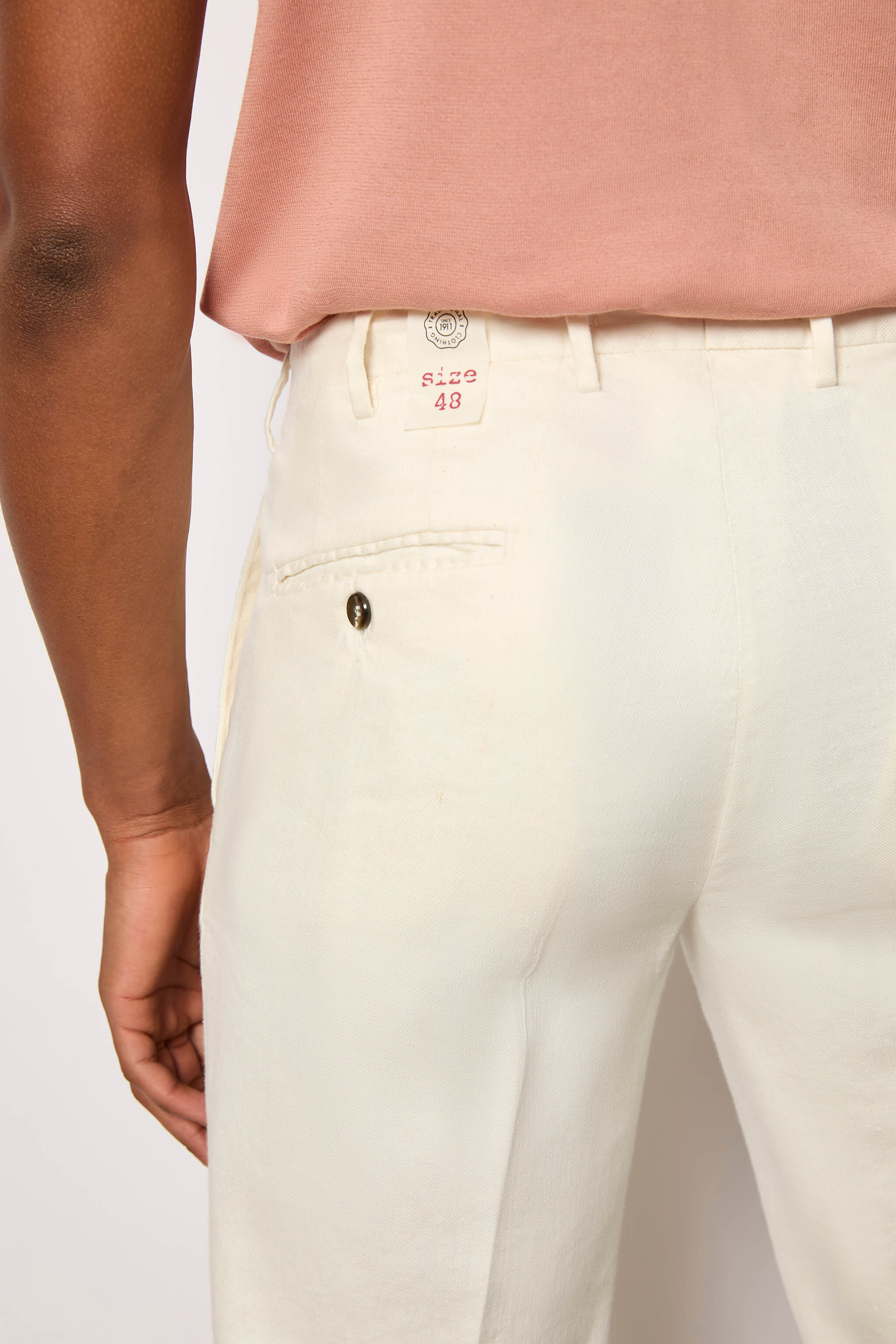 Garment-dyed MICHAEL pants white