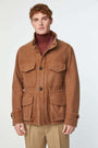 Field jacket tinto capo marrone bruciato 