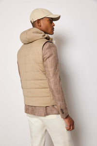 Padded gilet beige beige