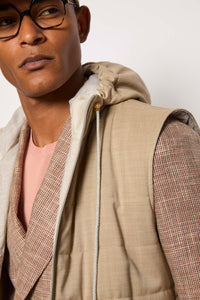 Padded gilet beige beige