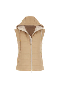 Padded gilet beige beige