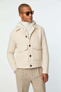 Overjacket bianco avorio beige