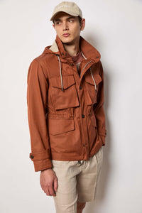 Field jacket non trattata terracotta mattone