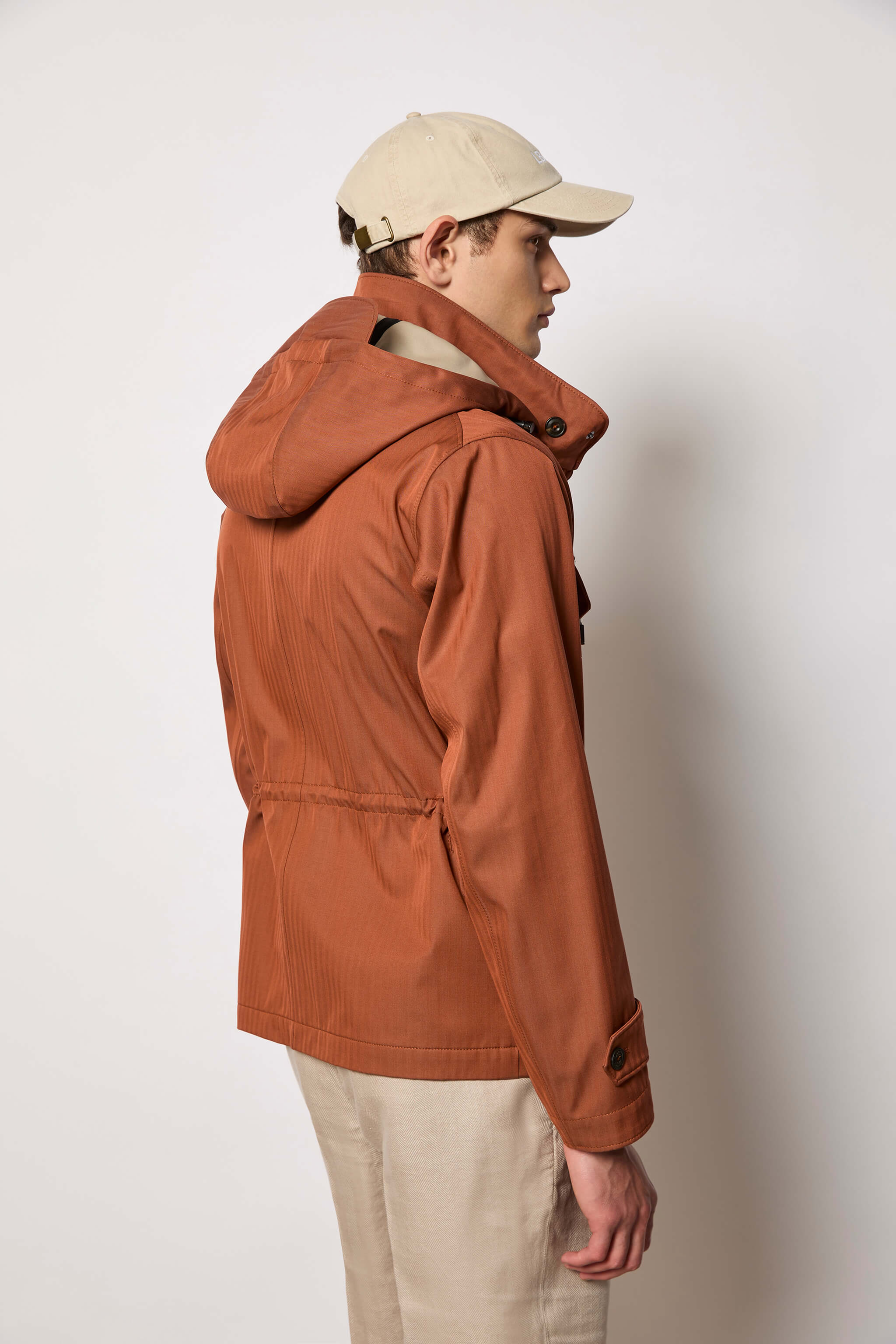 Field jacket non trattata terracotta