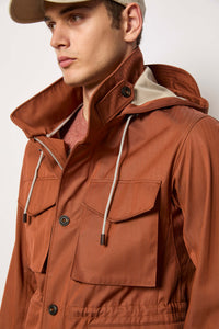 Field jacket non trattata terracotta mattone