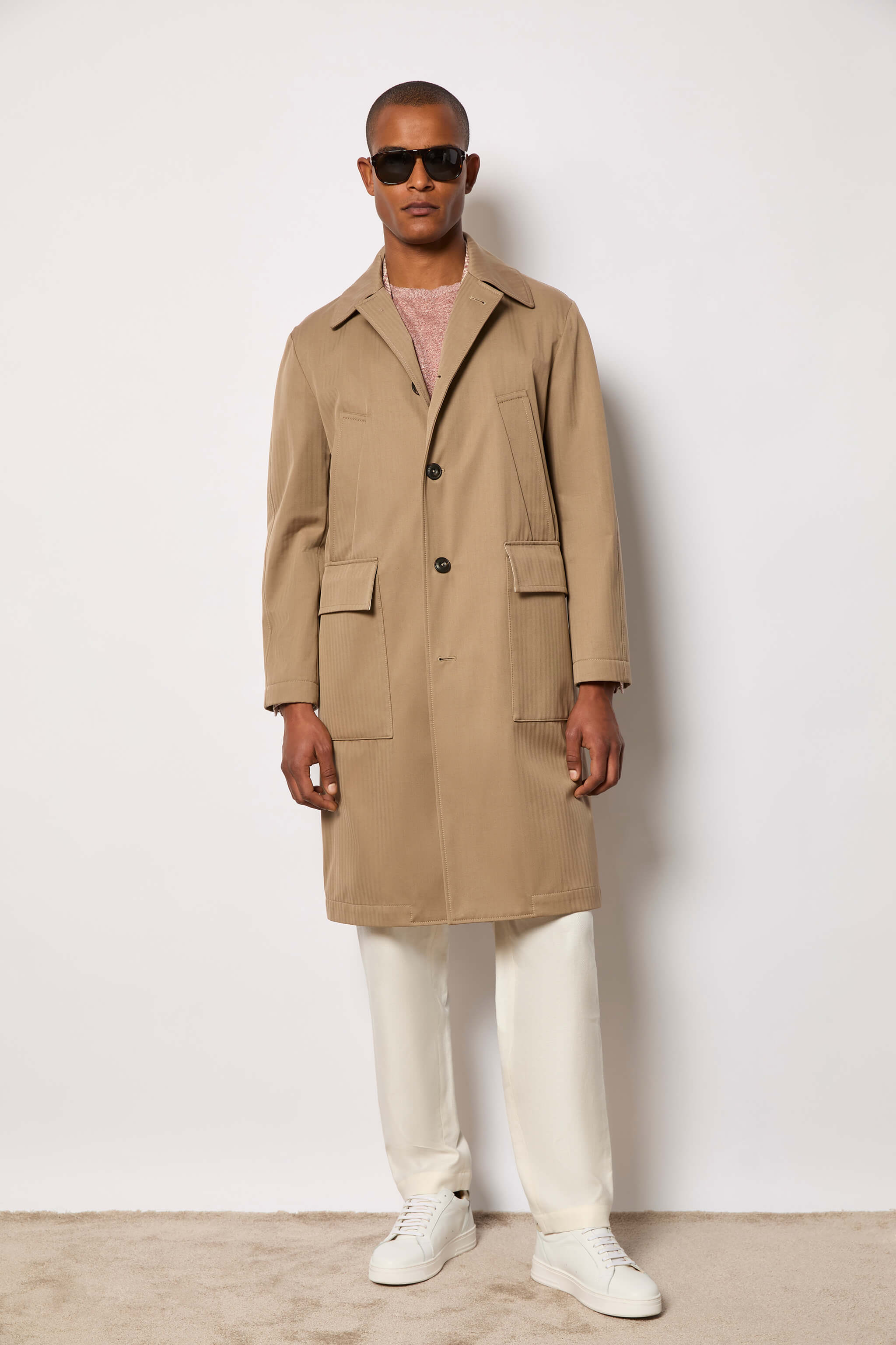 Trench non trattato beige