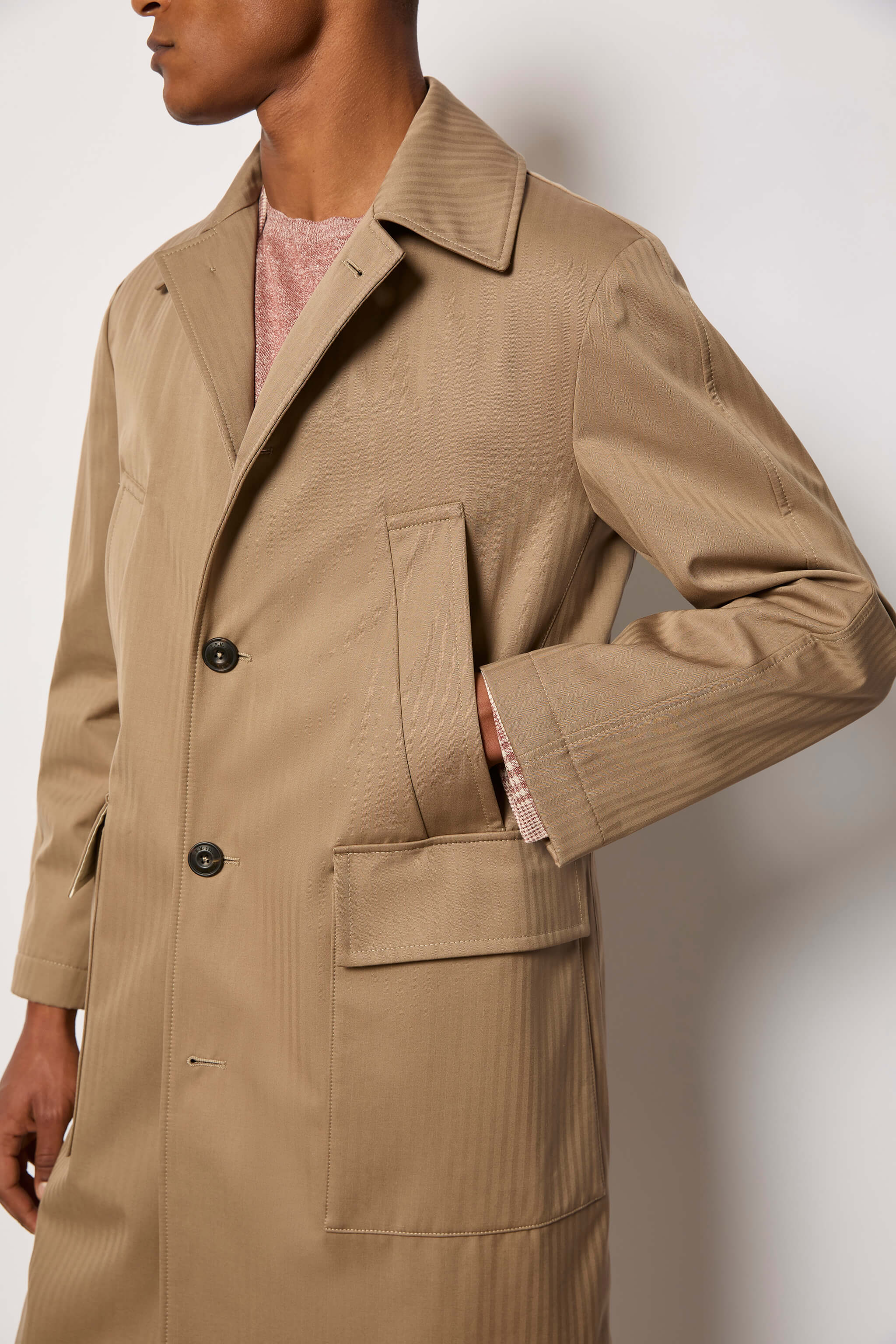 Trench non trattato beige