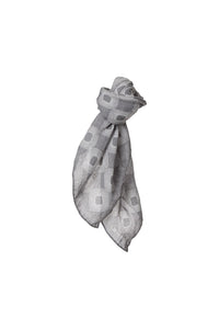 Geometric-print neck scarf - gray medium gray