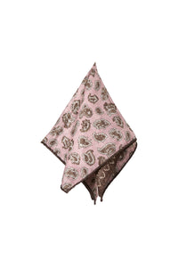 Paisley-pattern silk pocket square - pink pink