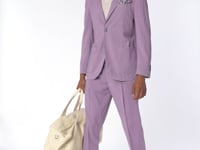Garment-dyed JACK suit in lilac