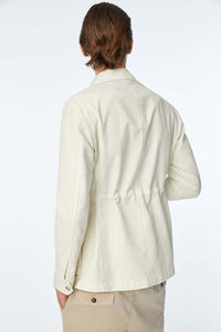 Garment-dyed sahara jacket in white white