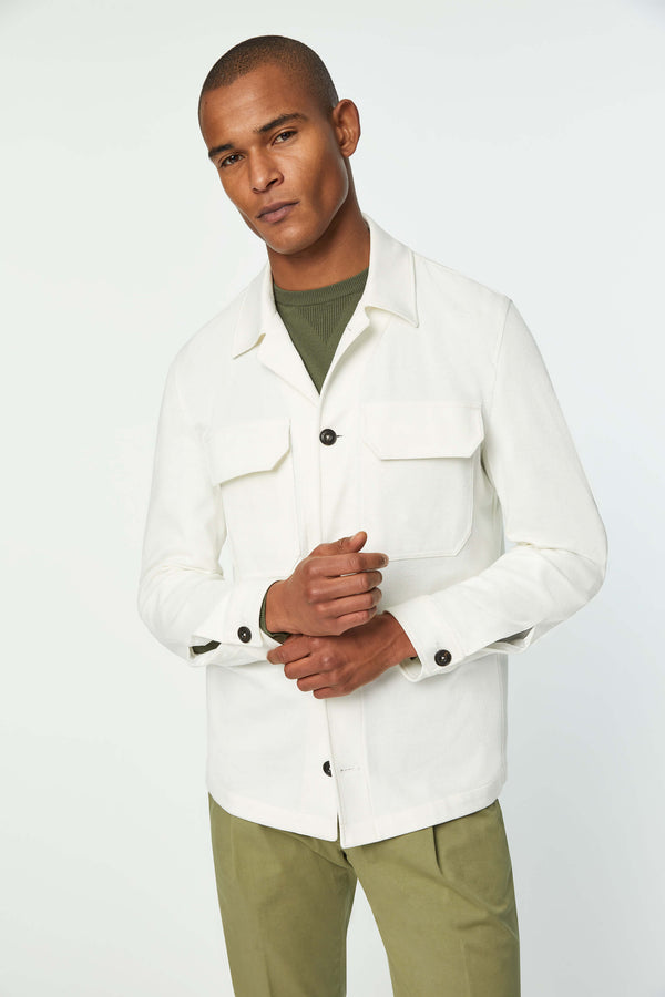 L.B.M. 1911 Overshirt in Jersey bianca Overshirt in Jersey bianca