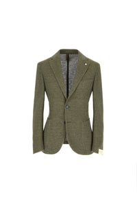 Garment-washed eddy jacket in army green light green