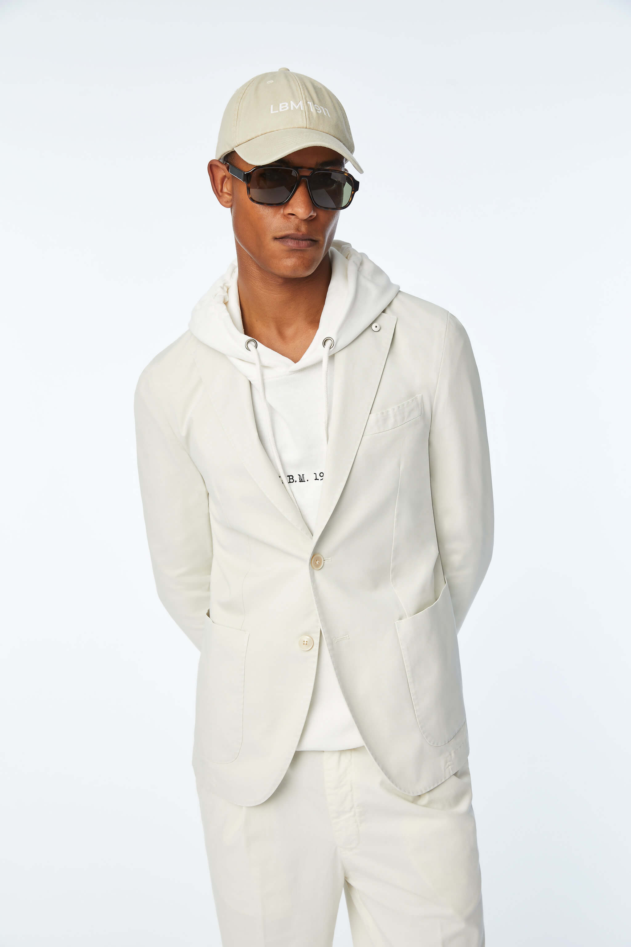 Garment-dyed JACK jacket in White