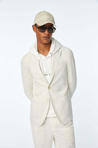 Garment-dyed jack jacket in white white